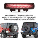 Firebug 2018-2020   Wrangler JL 3rd Brake Light, Smoked Third Brake Light High Mount Stop Light, Waterproof