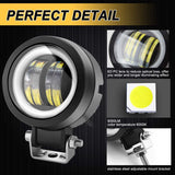 Firebug 2Pcs 40W Fog lights Offroad Round LED Angel Eye Work Light Bars for Trucks 4x4s SUV Mining Boat Farming and Heavy Equipment