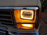 Firebug Super Bright 2pcs 7x6 5x7 Led Headlights 6052 6054 H5054 H6054 Hi/Low Sealed Beam White/Amber Halo Fit For Jeep TJ JK Cherokee XJ YJ Pickup Dodge Ram Ford Chevy Chevrolet Express Nissan