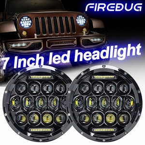 Firebug 7 Inch  75W LED Headlight Pair for Jeep Wrangler JK TJ LJ 97 -17
