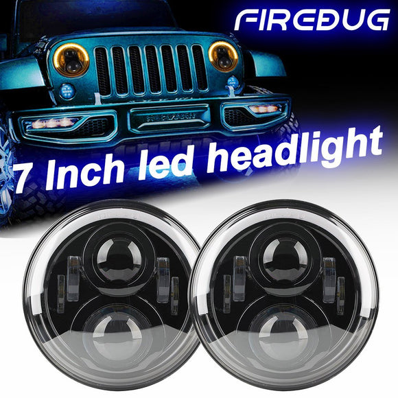 Firebug   LED Halo Headlight Pair for 07-16  Wrangler and Wrangler Unlimited JK