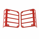 Pair Rear Tail Lights Covers set For 2007-2017  Wrangler JK Light Guard Red