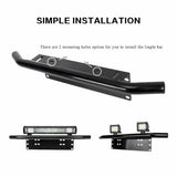 Aluminum Bumper License Plate Mounting Bracket Fog Light for Most Vehicles