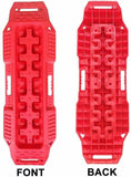 2pcs Recovery Traction Mats for Off-Road Mud, Sand, Snow Vehicle Extraction Red sand track