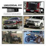 Aluminum Bumper License Plate Mounting Bracket Fog Light for Most Vehicles