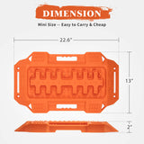 Firebug 2pcsRecoveryTraction BoardOff-Road Vehicle Mud Sand Snow for 4X4 Jeep Mud Orange