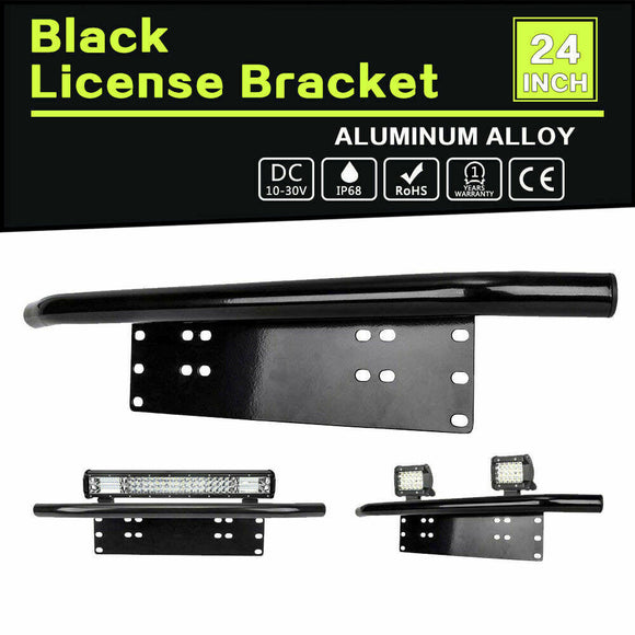 Aluminum Bumper License Plate Mounting Bracket Fog Light for Most Vehicles