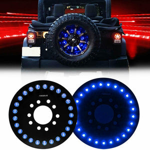 Spare Tire Light Third Brake Lights For 07-17 Wrangler JK & JKU 25 LED Blue