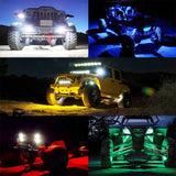 4LED Rock Lights Kit Waterproof Underglow Neon Trail Rig Light For JK ATVWhite
