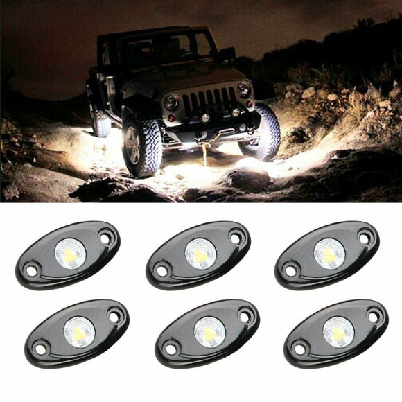 LED Rock Lights Kit Waterproof Underglow Neon Trail Rig Light For  ATV White
