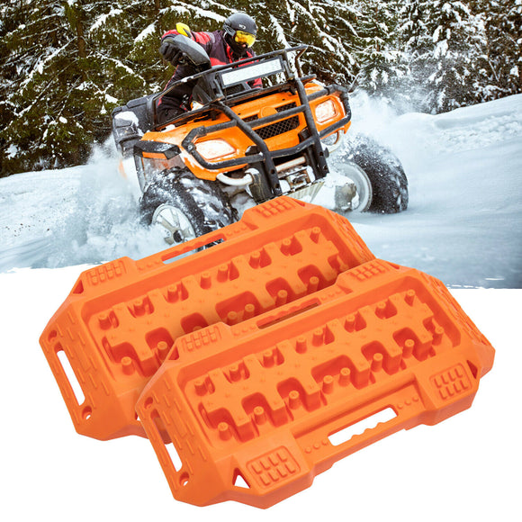 Firebug 2pcsRecoveryTraction BoardOff-Road Vehicle Mud Sand Snow for 4X4 Jeep Mud Orange