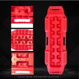 2pcs Recovery Traction Mats for Off-Road Mud, Sand, Snow Vehicle Extraction Red sand track