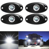 4LED Rock Lights Kit Waterproof Underglow Neon Trail Rig Light For JK ATVWhite