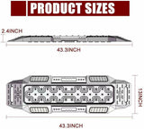 2pcs Recovery Traction Mats for Off-Road Mud, Sand, Snow Vehicle Extraction Red sand track