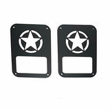 Pair Star Tail Light Covers Guards Protectors for 2007-2017  Wrangler JK